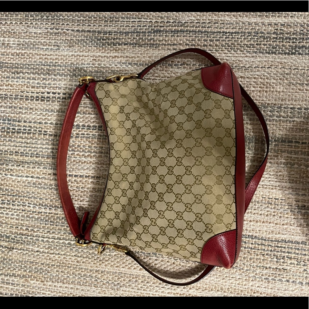 Gucci hobo style bag with shoulder and long strap